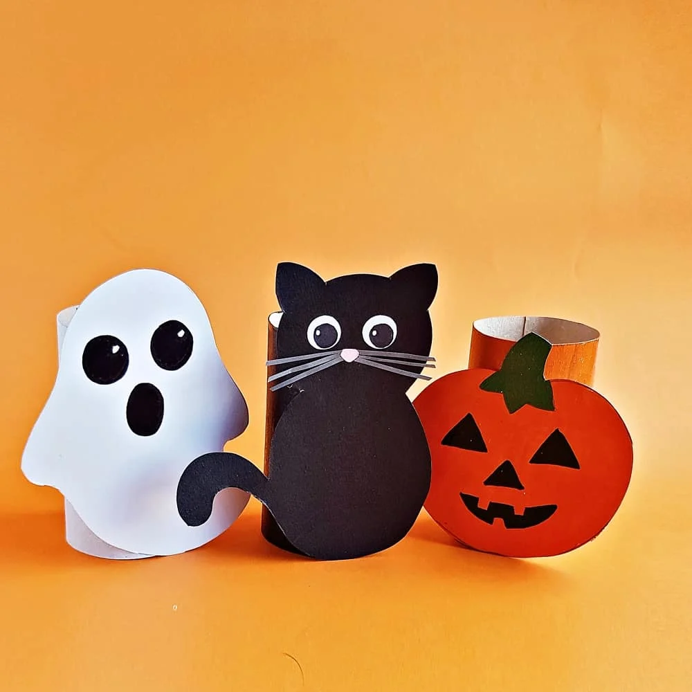 Toilet Paper Tube Halloween Craft for Kids 