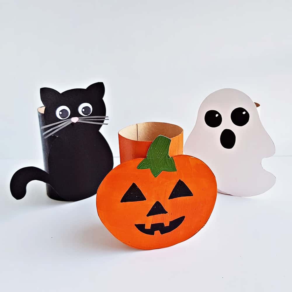 Toilet Paper Tube Halloween Craft for Kids - with free printable