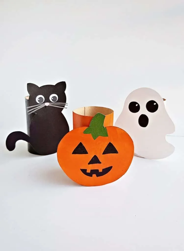 Toilet Paper Tube Halloween Craft for Kids - with free printable