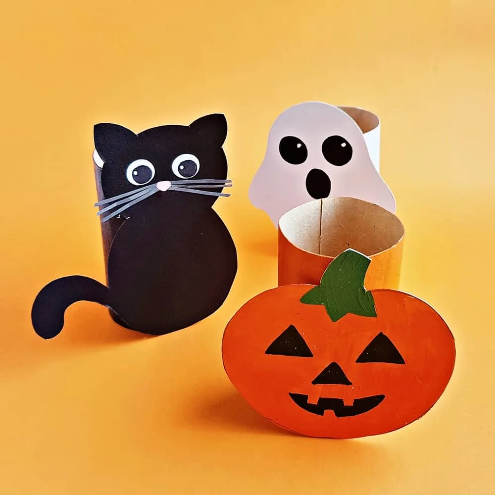 Toilet Paper Tube Halloween Craft for Kids - recycled halloween craft 