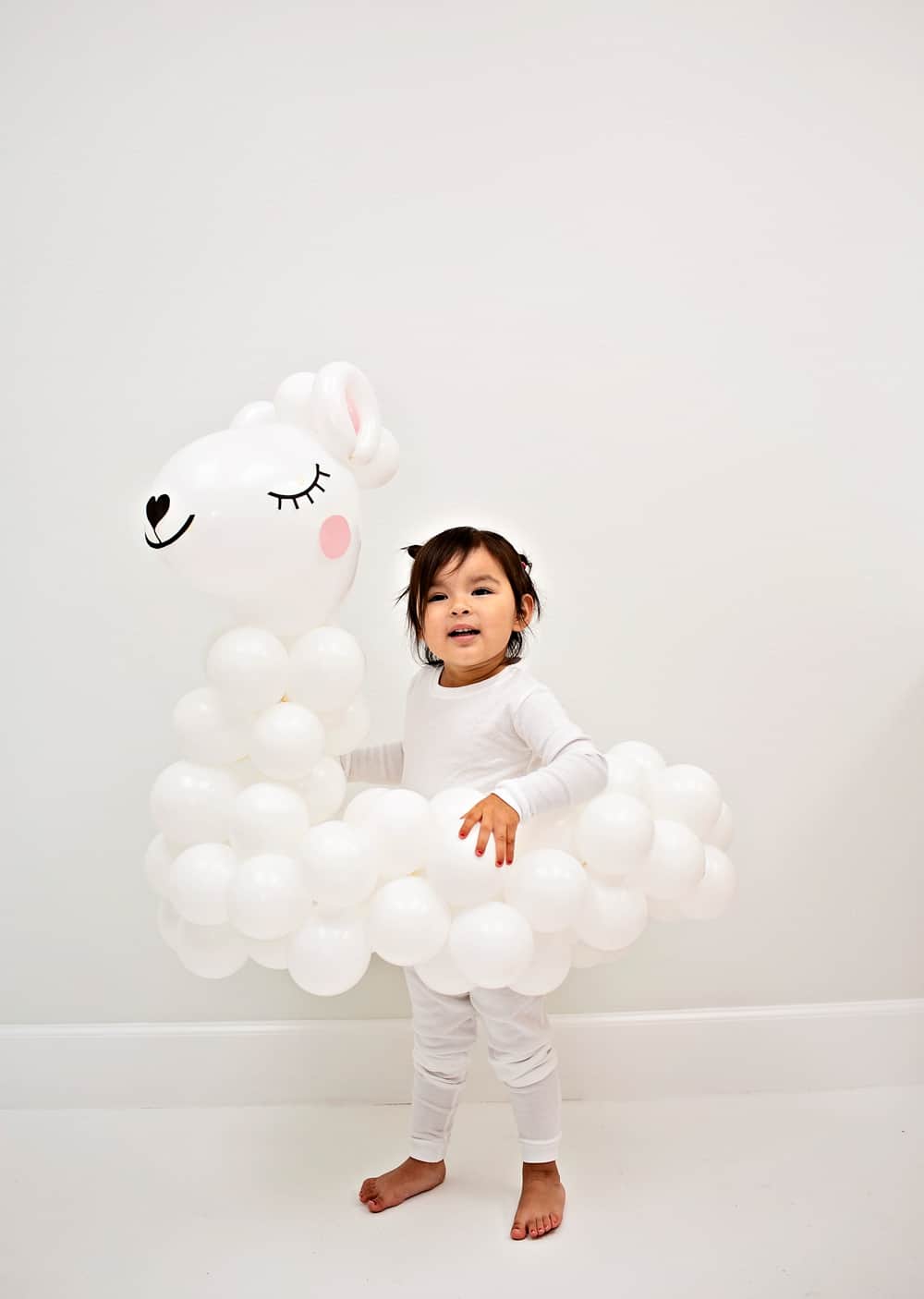 DIY Llama Balloon Costume for Kids