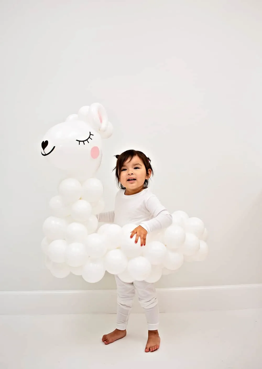 DIY Llama Balloon Costume for Kids