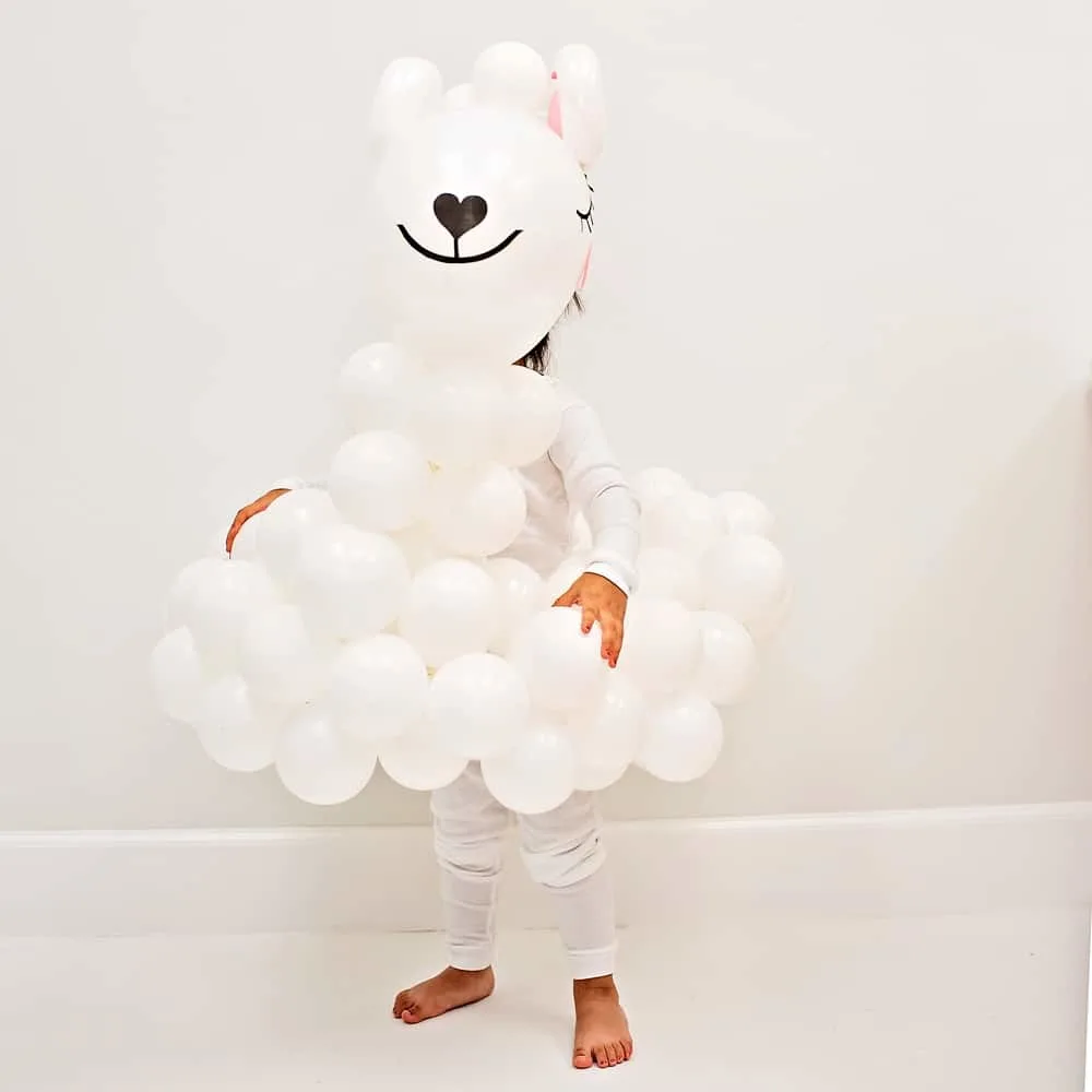 DIY Llama Balloon Costume for Kids