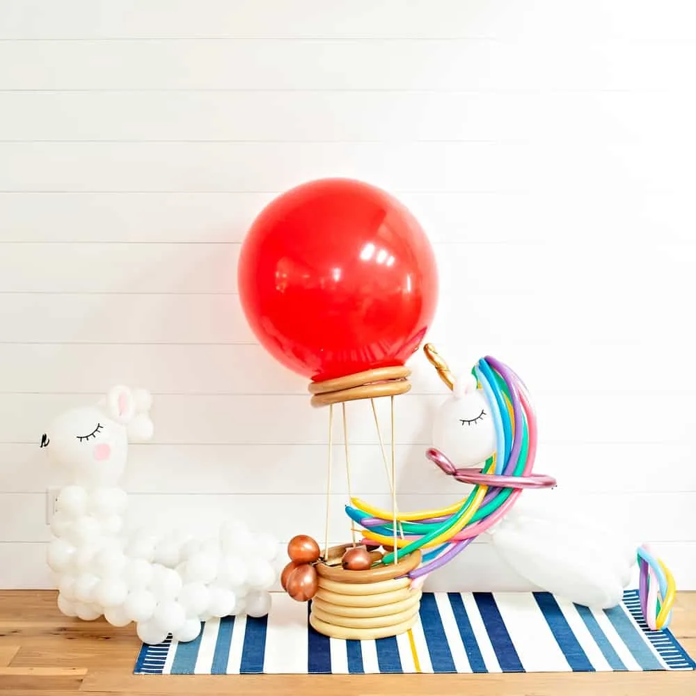 DIY Balloon Costumes - hot air ballon, llama, unicorn