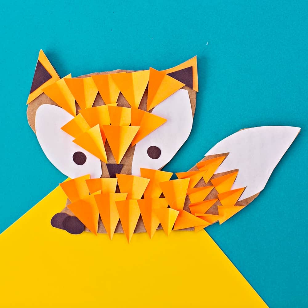 CARDBOARD FOX WOODLAND ANIMAL CRAFT