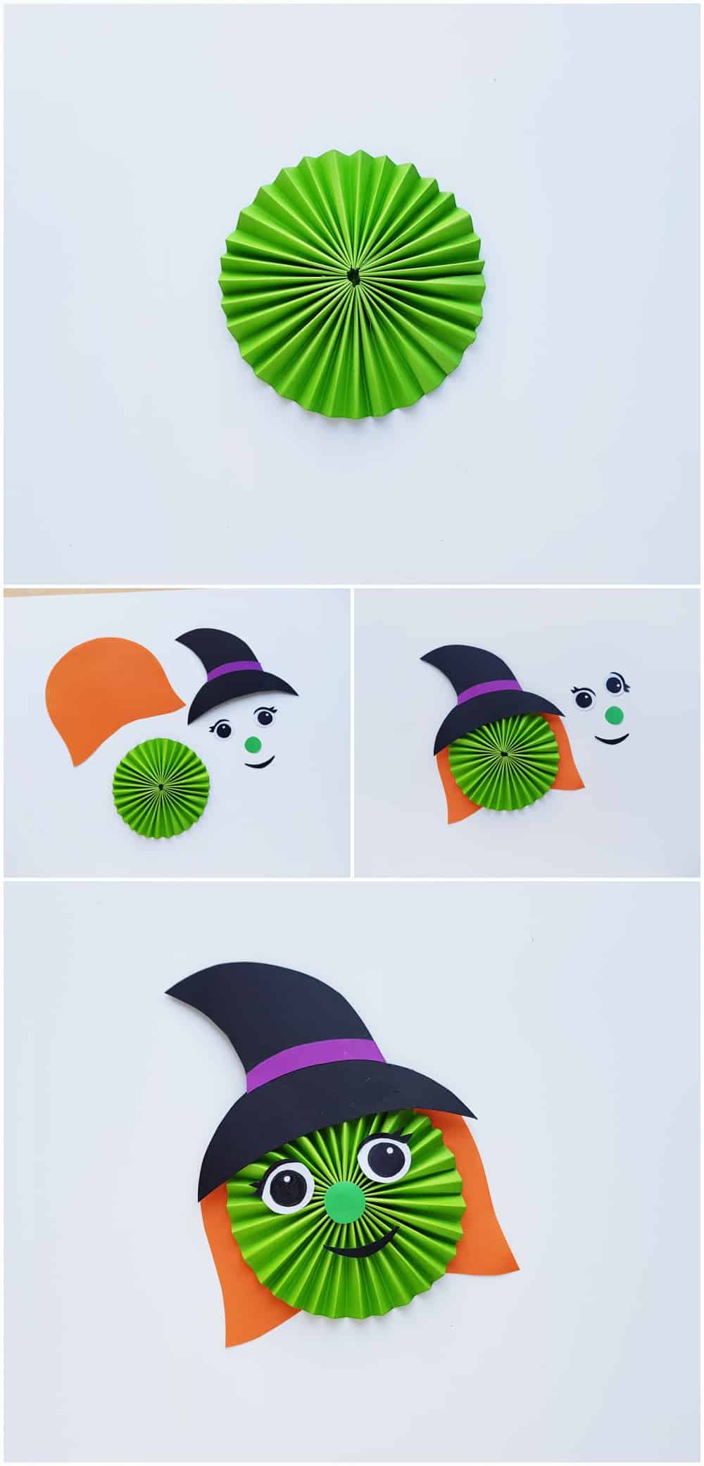 Halloween Paper Accordion Craft - process