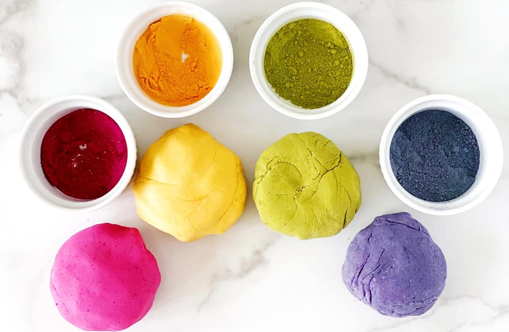 natural dye homemade playdough recipe