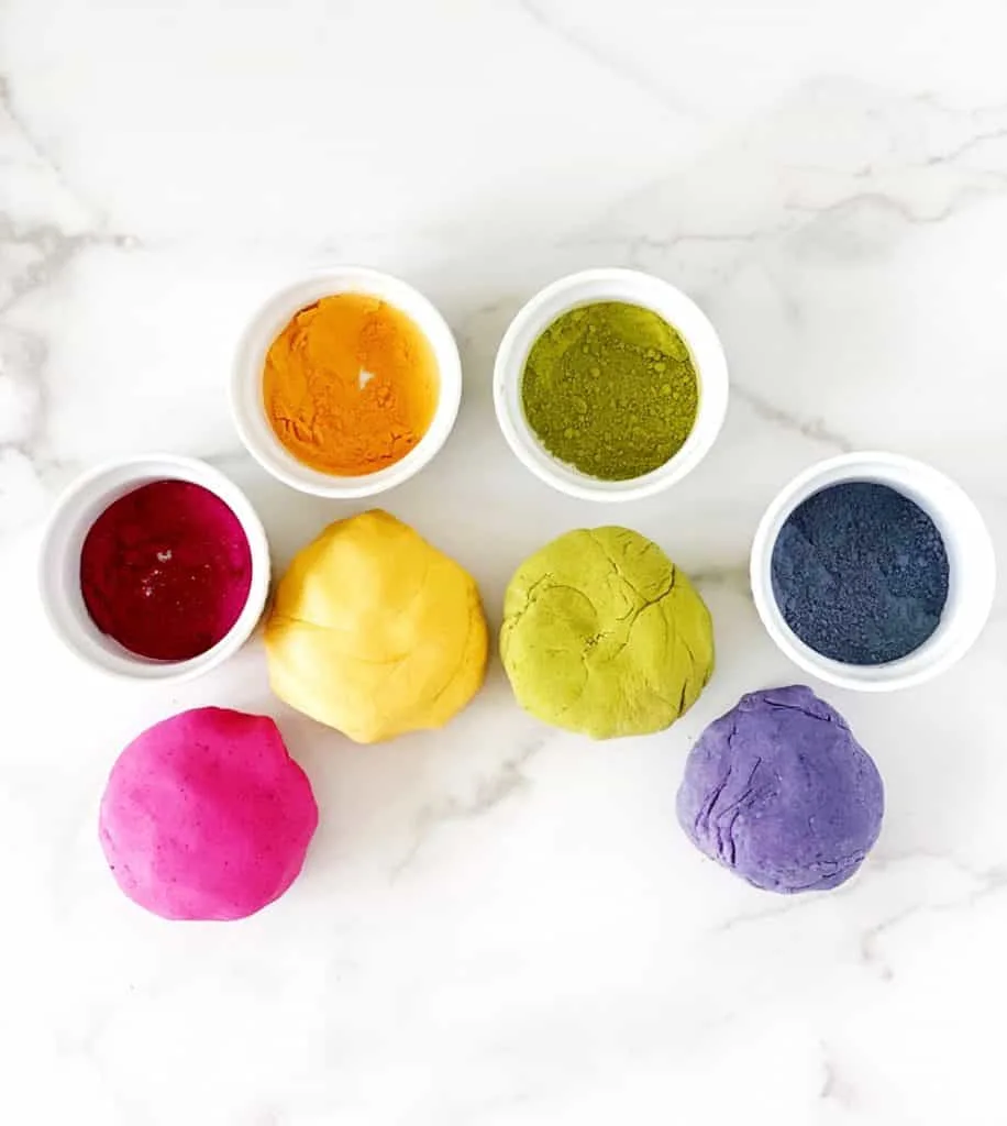 natural dye homemade playdough recipe