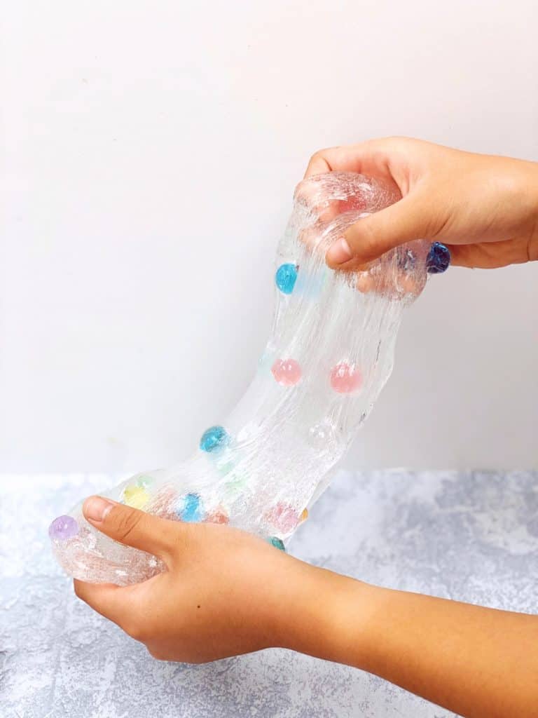 How to make water bead slime - fun sensory activity for kids 