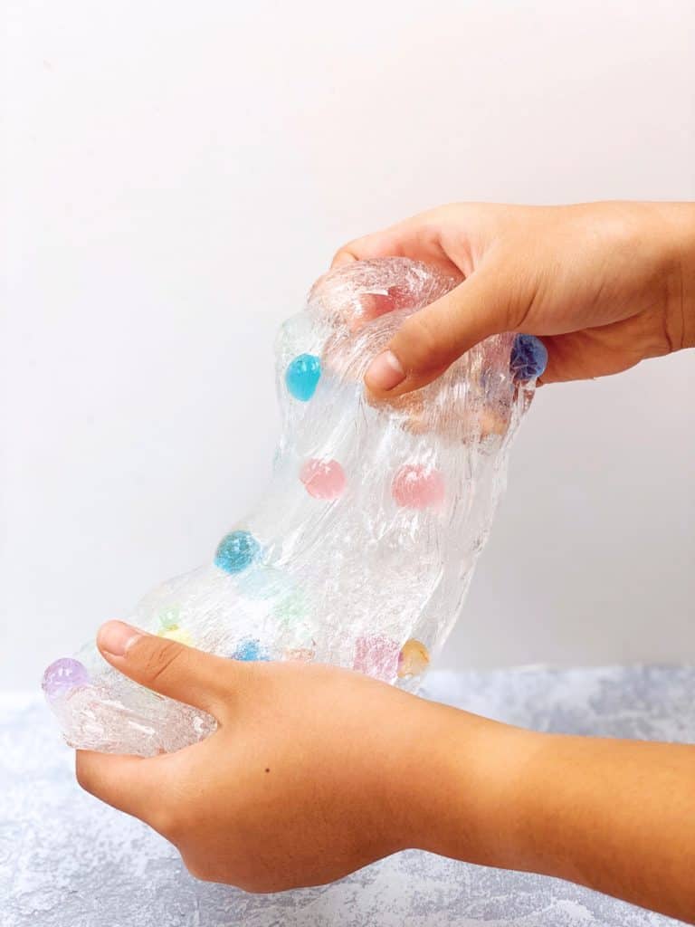 How to make water bead slime - fun sensory activity for kids 