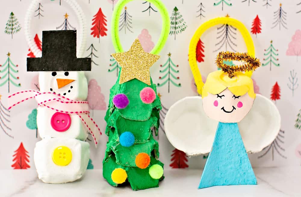 EGG CARTON CHRISTMAS ORNAMENTS hello, Wonderful