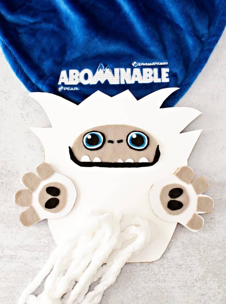 CARDBOARD ABOMINABLE YETI SCISSOR CUTTING ACTIVITY for kids 