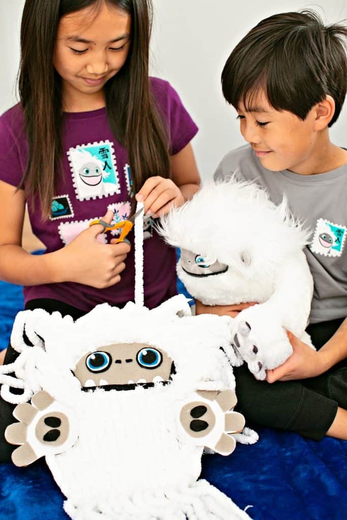 CARDBOARD ABOMINABLE YETI SCISSOR CUTTING ACTIVITY