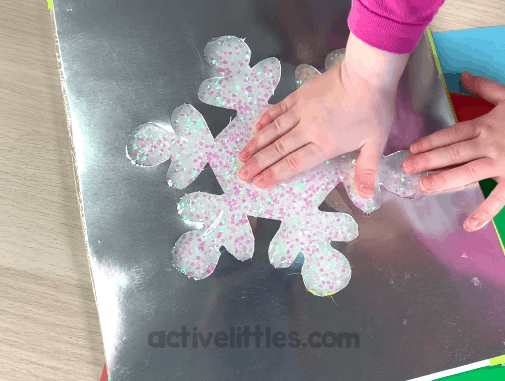 Glitter Snowflake Sensory Bag Activity for Kids