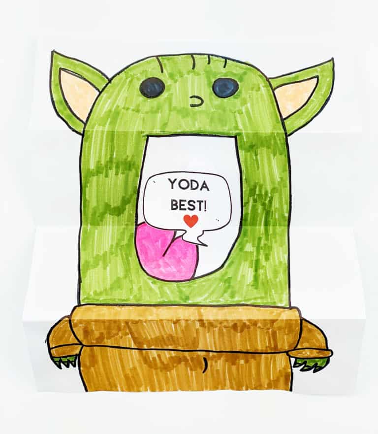 DIY BABY YODA PAPER CARD
