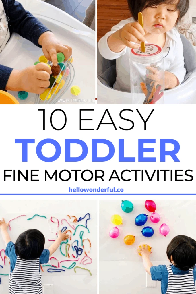 easy toddler baby fine motor skills activities