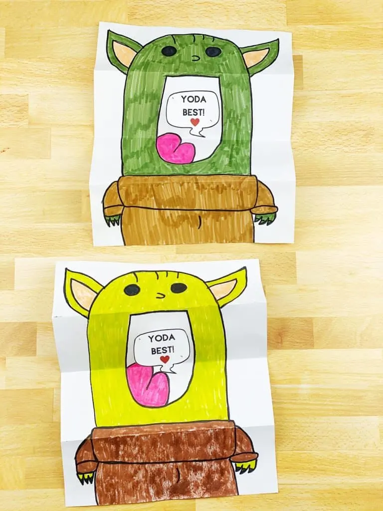 DIY Baby Yoda Paper Card