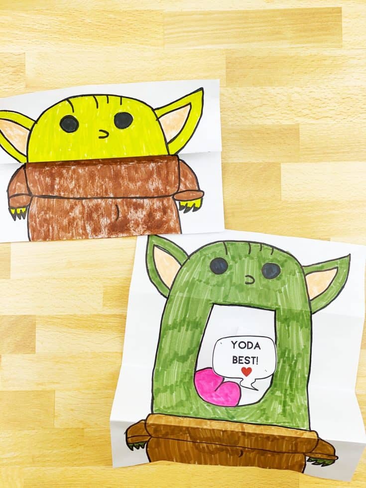 DIY BABY YODA PAPER CARD