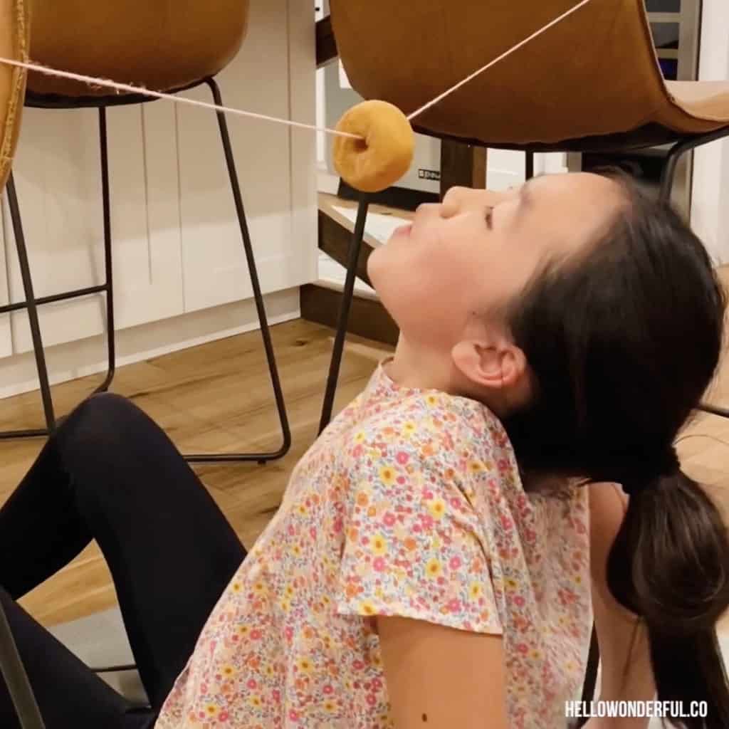 Minute to Win it Games for Kids. Don't Drop the Donut