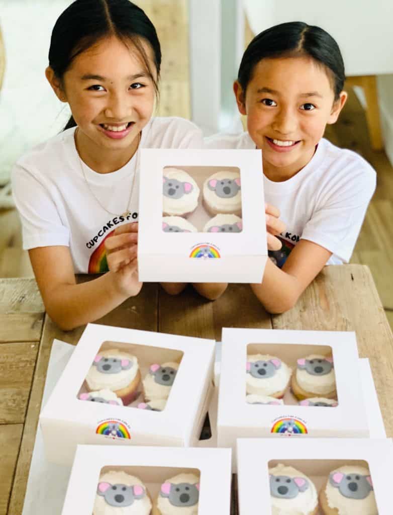 Cupcakes For Koalas started by two kid bakers to raise money for the Australian Fires. 