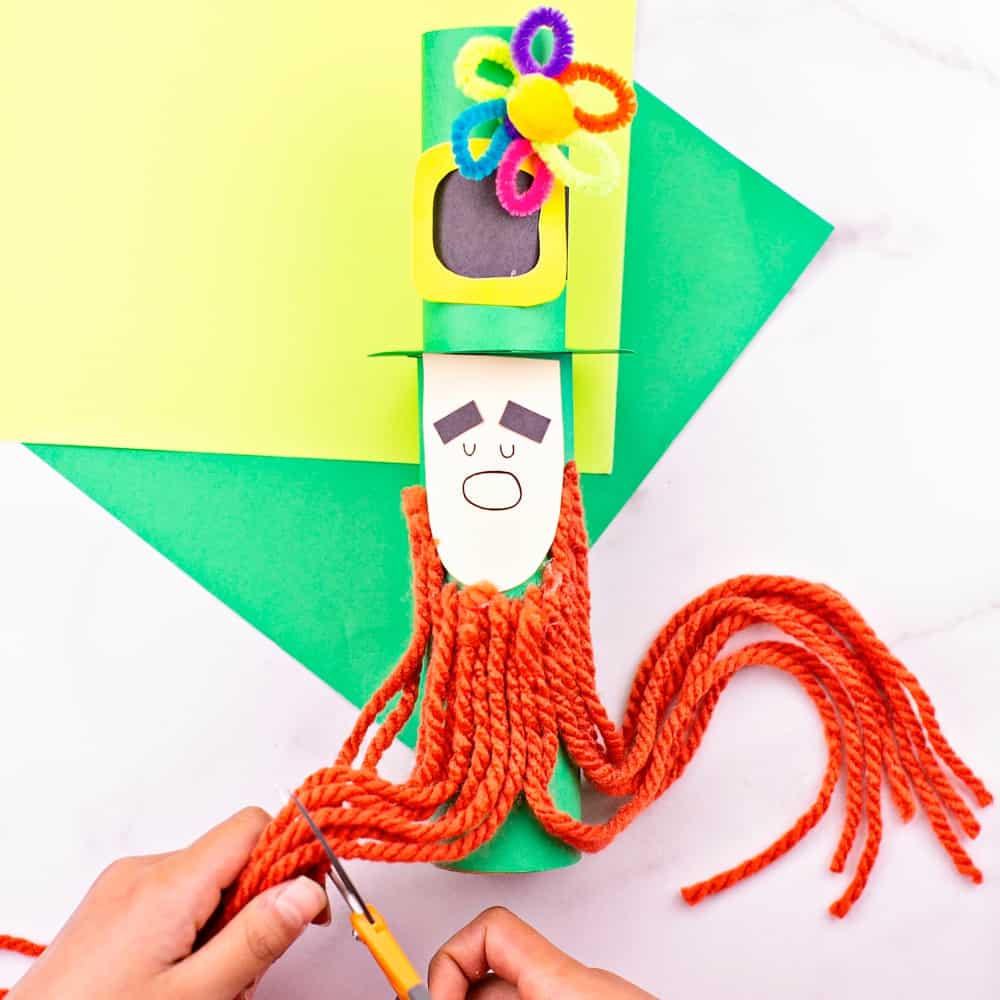 Trim the leprechaun beard st. patrick's day craft for kids