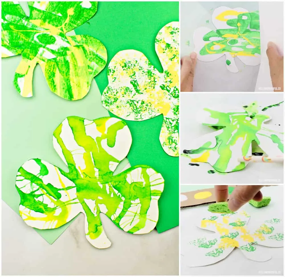 Beautiful Shamrock Art Projects for Kids. Process 