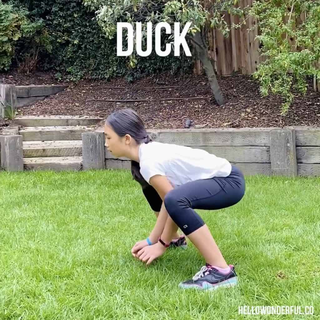 Animal Exercise for Kids. Duck Walk