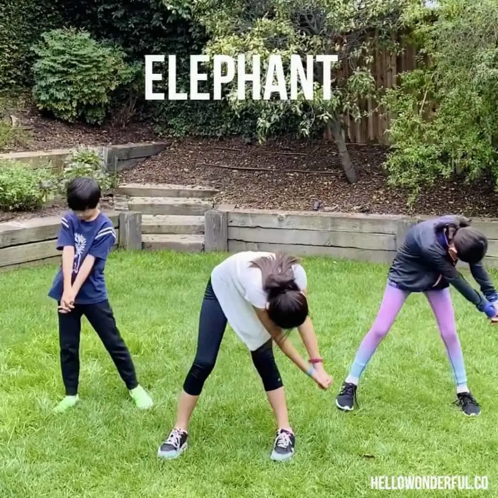 Animal Exercise for Kids. Elephant
