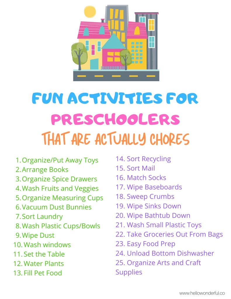 preschool chores