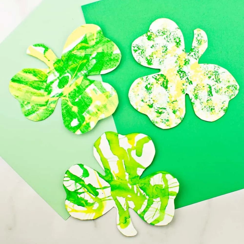 Shamrock Art Projects for Kids. St. Patrick's Day arts and crafts for kids 