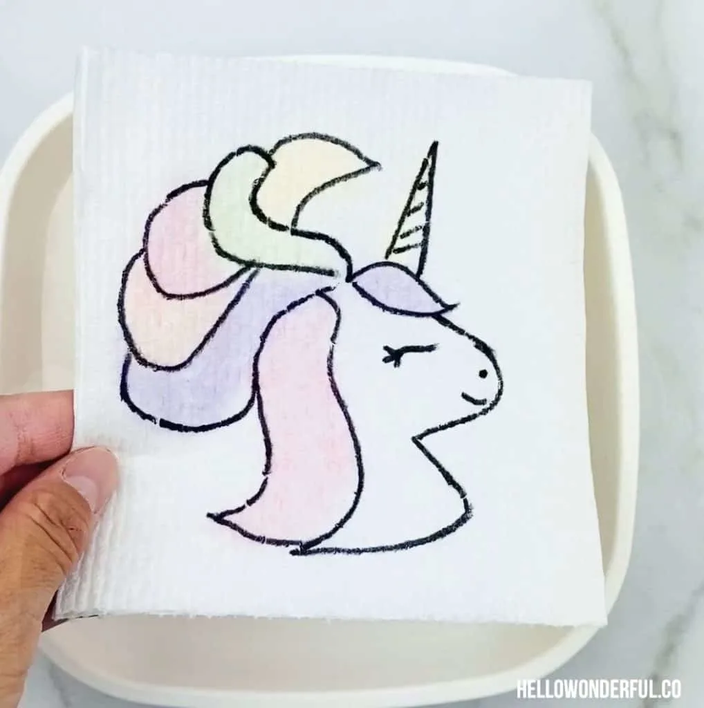 UNICORN MAGIC PAPER TOWEL ART - hello, Wonderful