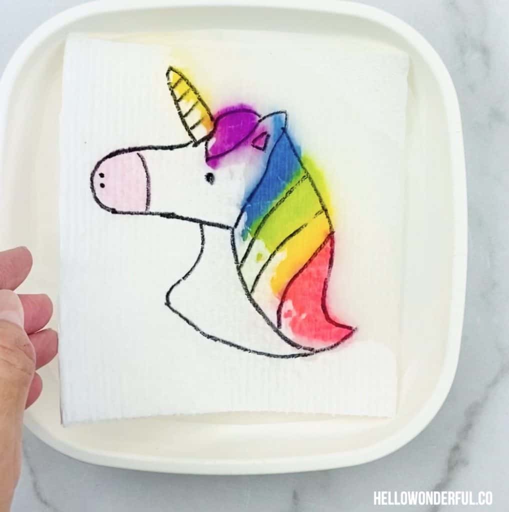 Unicorn Magic Paper Towel Art