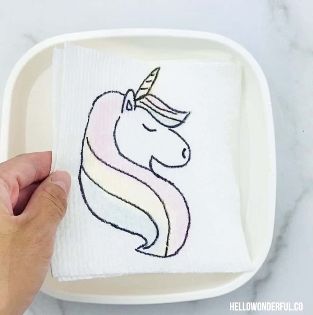 Unicorn Magic Paper Towel Art with free template
