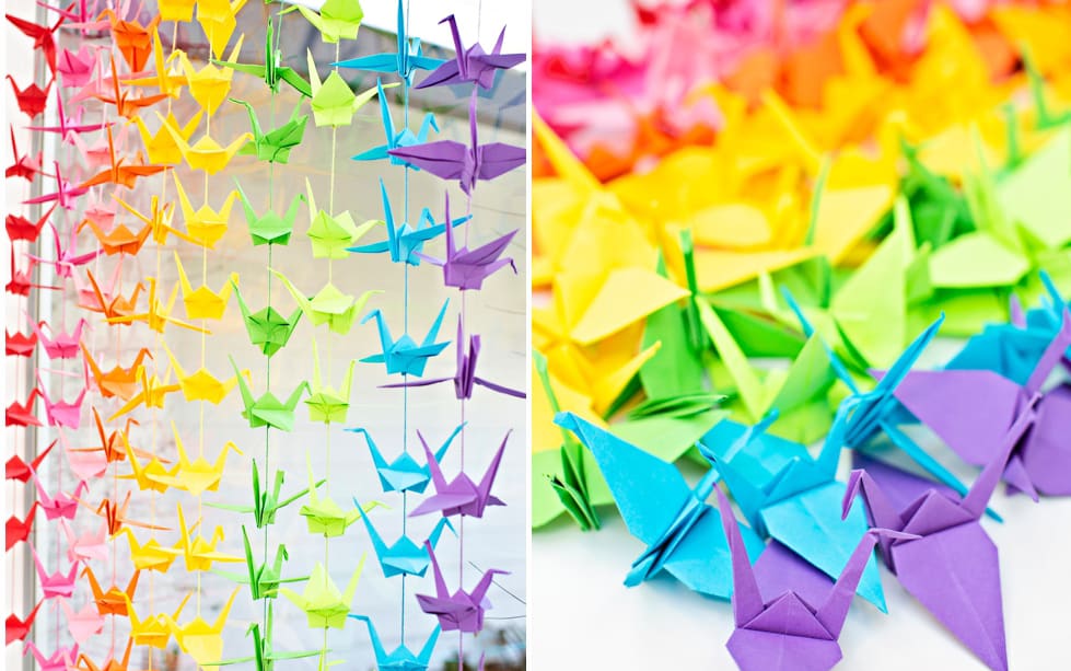 One million paper cranes project. Community project to show love and support during the coronavirus pandemic. 