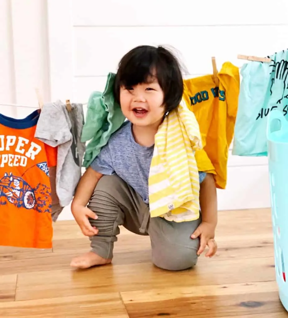 Laundry Preschool Activity. Great practical life skills and fine motor activity.