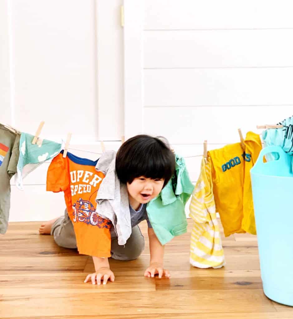 Laundry Preschool Activity. Great practical life skills and fine motor activity.