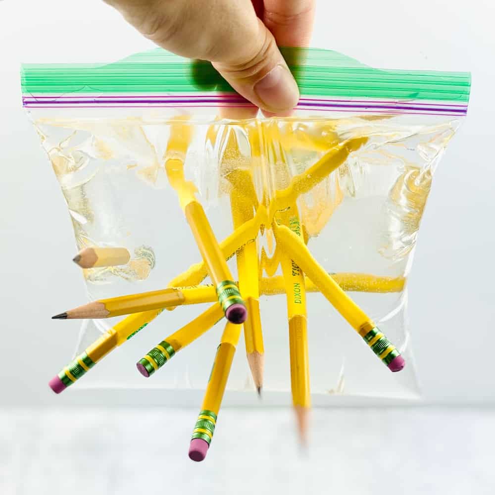 Easy science for kids water pencil experiment