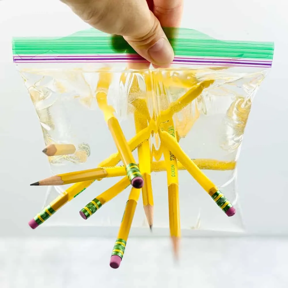 Easy science for kids water pencil experiment