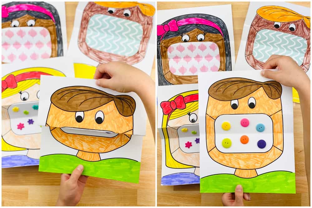 free printable mask coloring art for kids