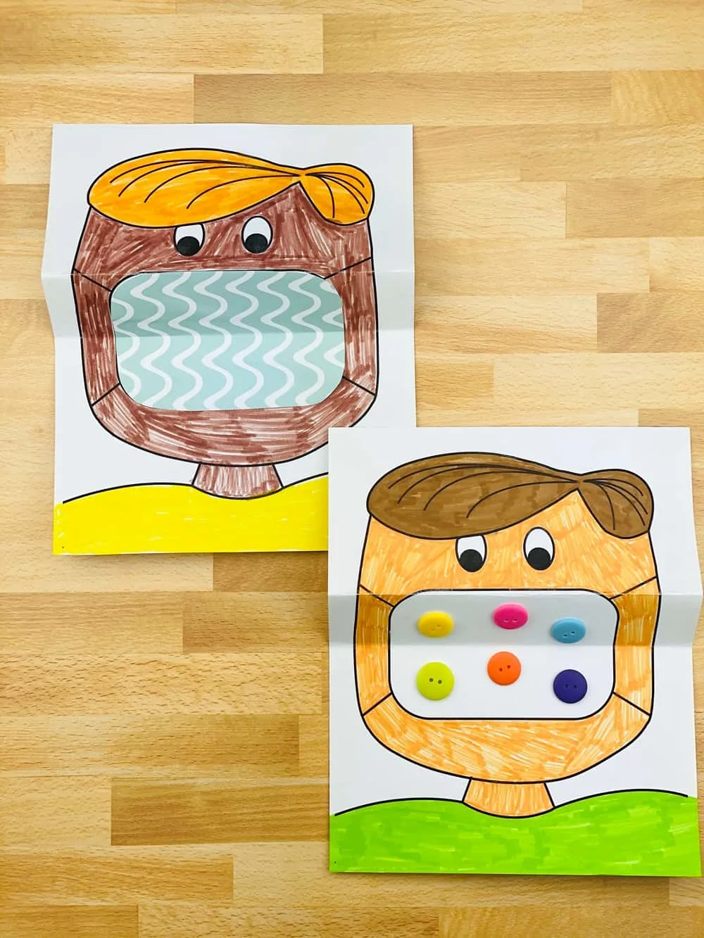 get this fun free printable mask coloring template for kids to color in 