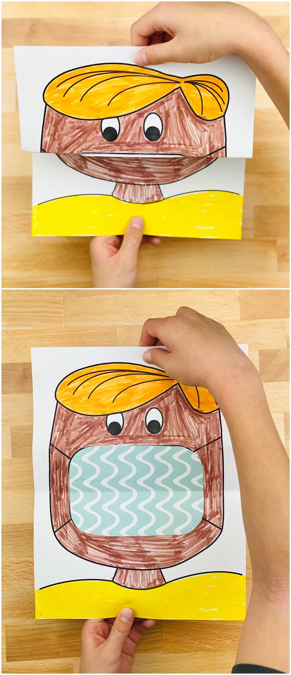 coloring art project for kids, filling in mask to decorate 