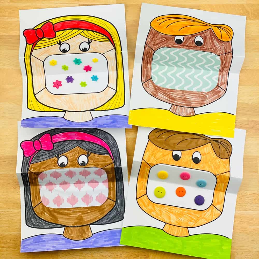 get this fun free printable mask coloring template for kids to color in 