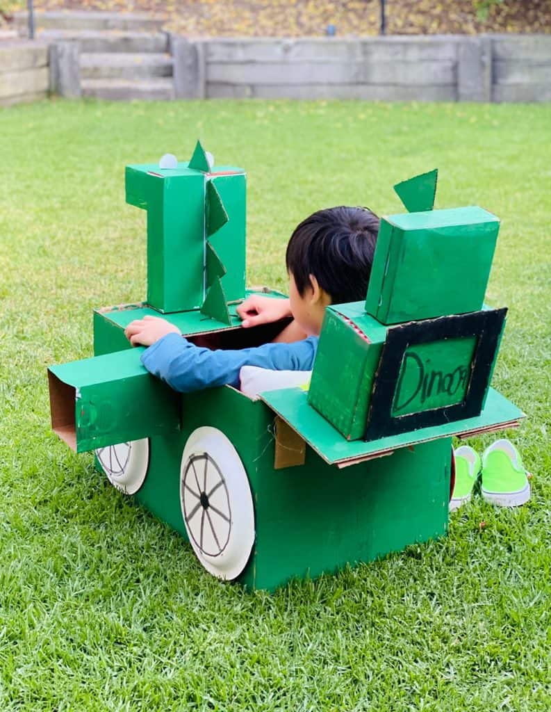 Cardboard box car, Cardboard car, Diy movie night