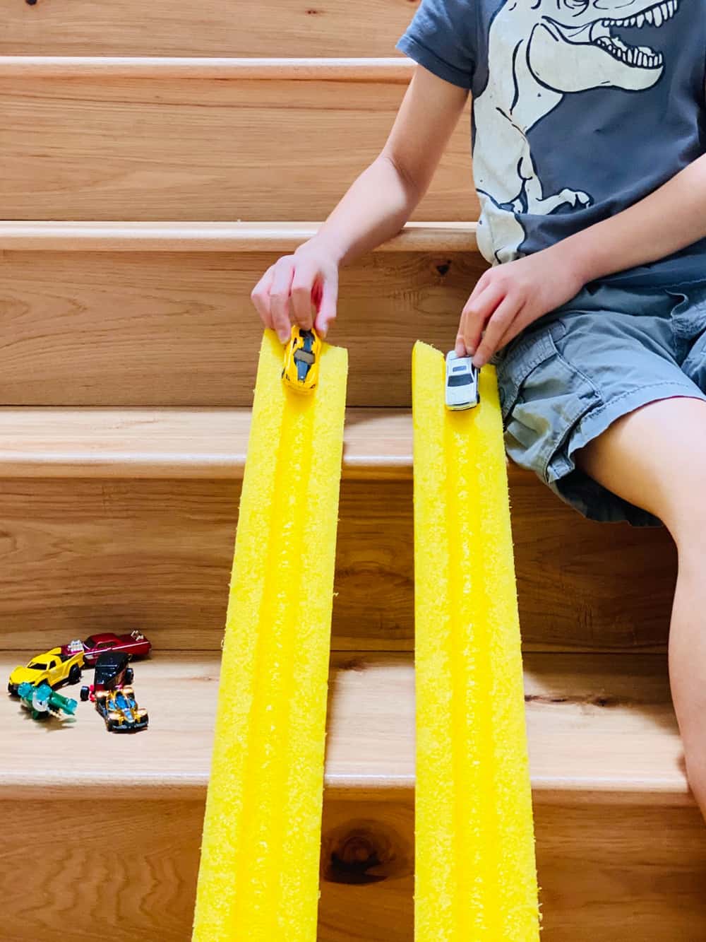 pool noodle car ramp 