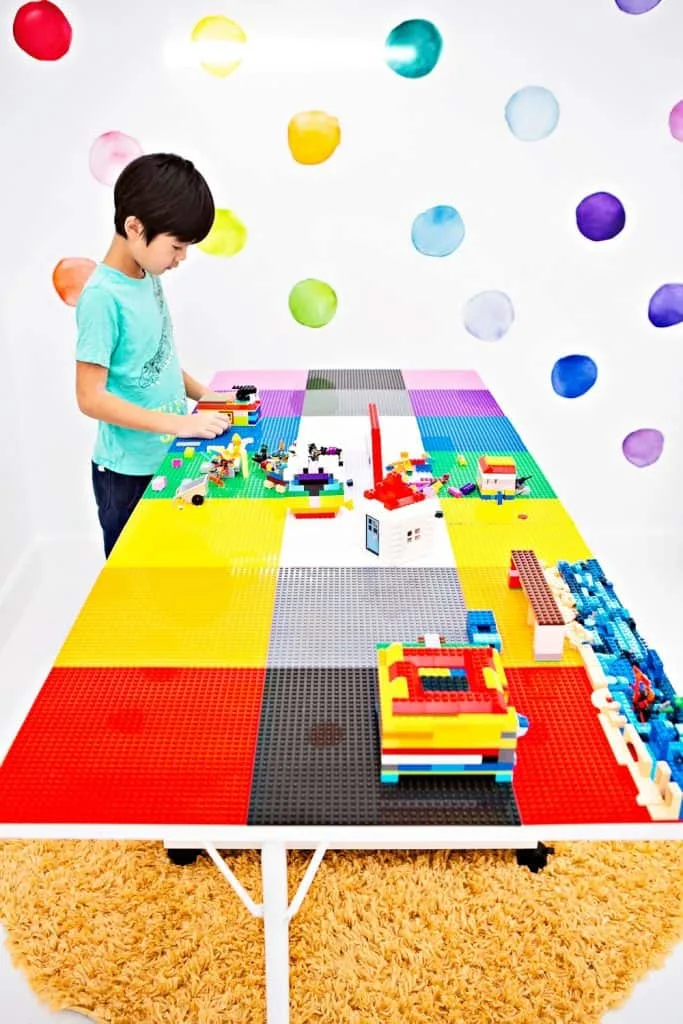 DIY LEGO Table with Storage & Removable Tray - Joyful Derivatives