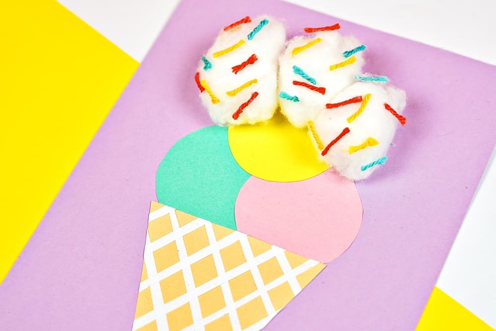 COTTON BALL ICE CREAM CRAFT - hello, Wonderful