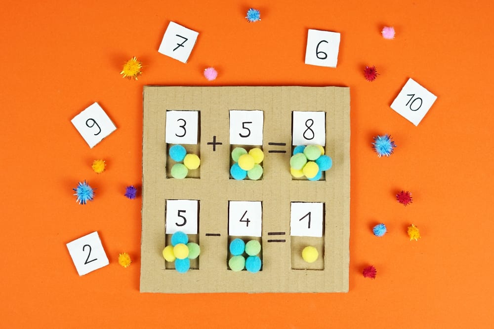 DIY Cardboard Math Learning Board