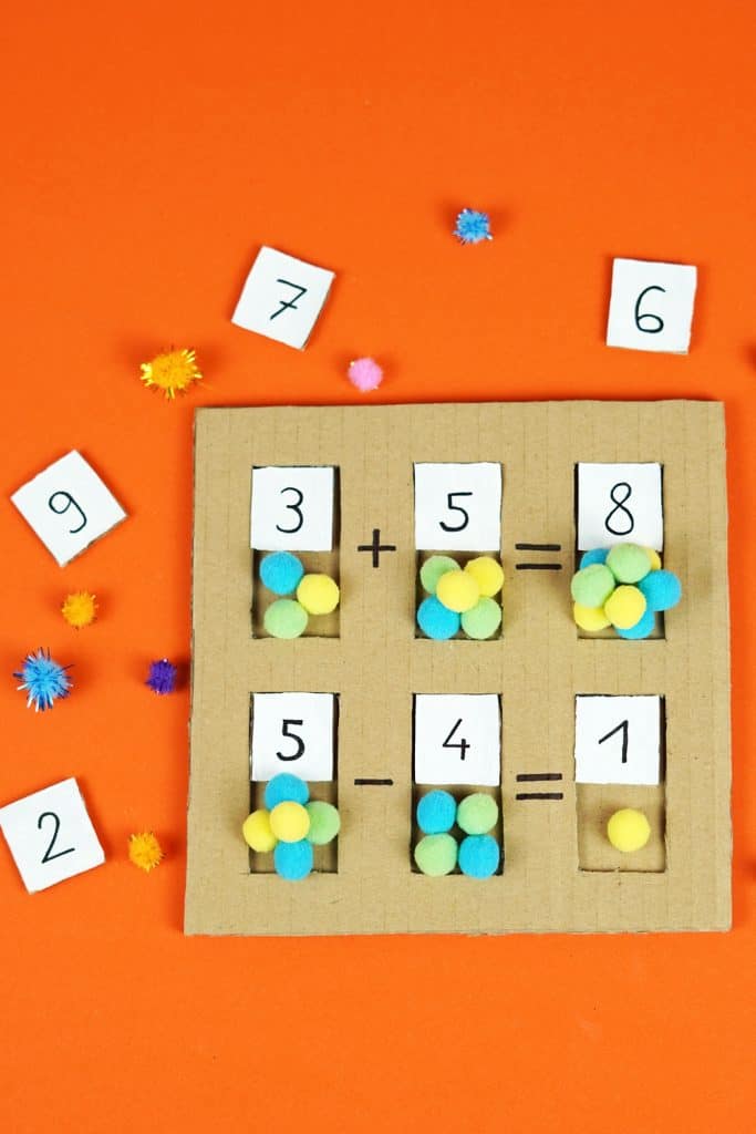 DIY Cardboard Math Learning Board