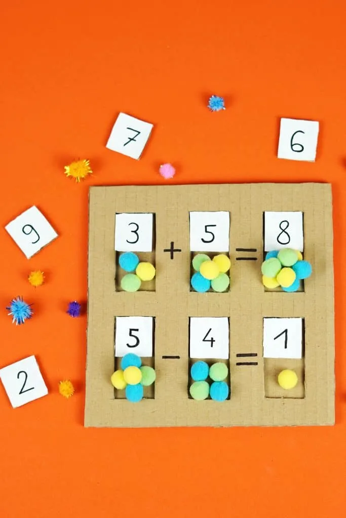 DIY Cardboard Math Learning Board