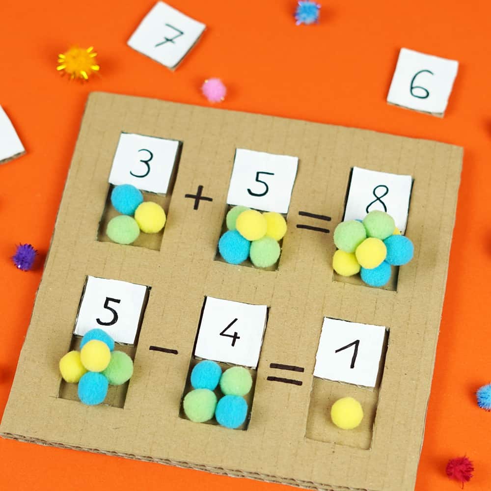 DIY Cardboard Math Learning Board